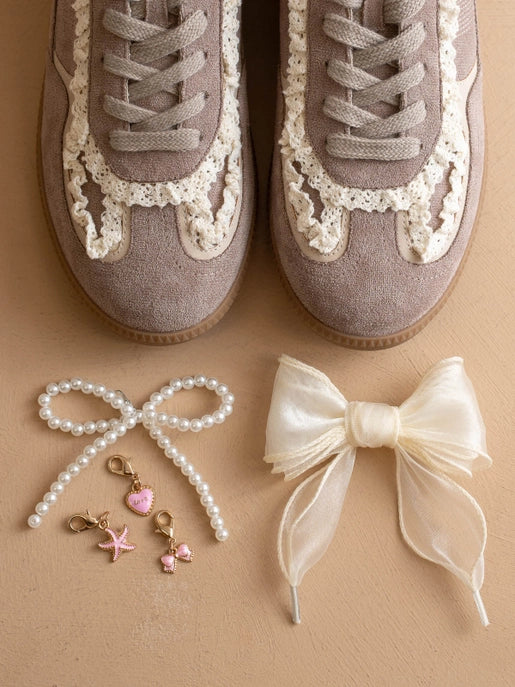 The April - Lace-trimmed Retro Sneaker-Shoes-Krush Kandy, Women's Online Fashion Boutique Located in Phoenix, Arizona (Scottsdale Area)