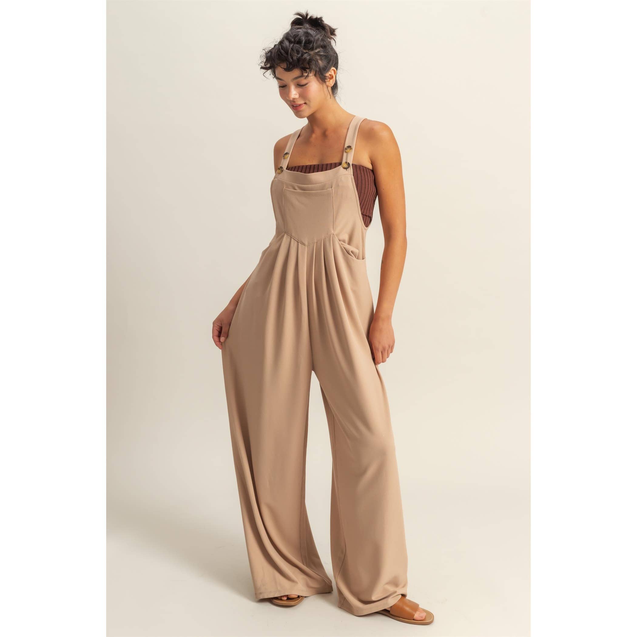 Laid-Back Luxe Wide Leg Jumpsuit-Jumpsuits & Rompers-Krush Kandy, Women's Online Fashion Boutique Located in Phoenix, Arizona (Scottsdale Area)