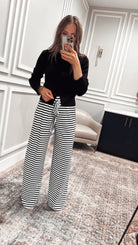 Wide Leg Stripe Tie Pants-Pants-Krush Kandy, Women's Online Fashion Boutique Located in Phoenix, Arizona (Scottsdale Area)