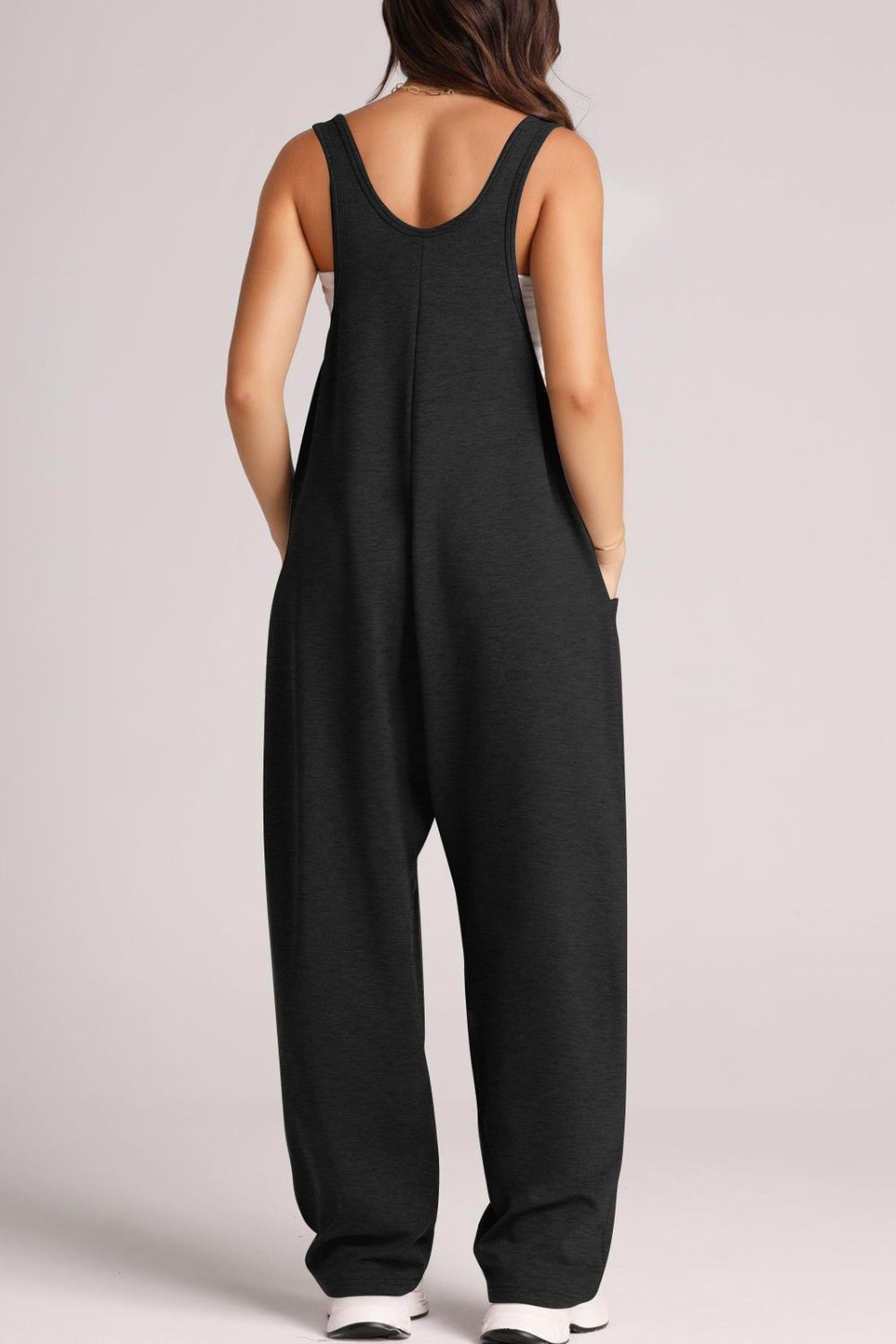 Trendsi Wide Strap Jumpsuit with Pockets Matcha Green XL