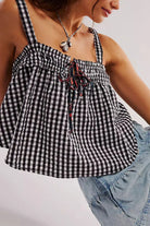 Tied Front Textured Square Neck Cami-Krush Kandy, Women's Online Fashion Boutique Located in Phoenix, Arizona (Scottsdale Area)