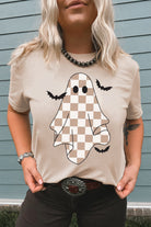 Checkerboard Ghost Graphic Tee-Tops-Krush Kandy, Women's Online Fashion Boutique Located in Phoenix, Arizona (Scottsdale Area)