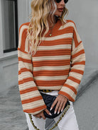 Striped Dropped Shoulder Sweater-Sweaters-Krush Kandy, Women's Online Fashion Boutique Located in Phoenix, Arizona (Scottsdale Area)