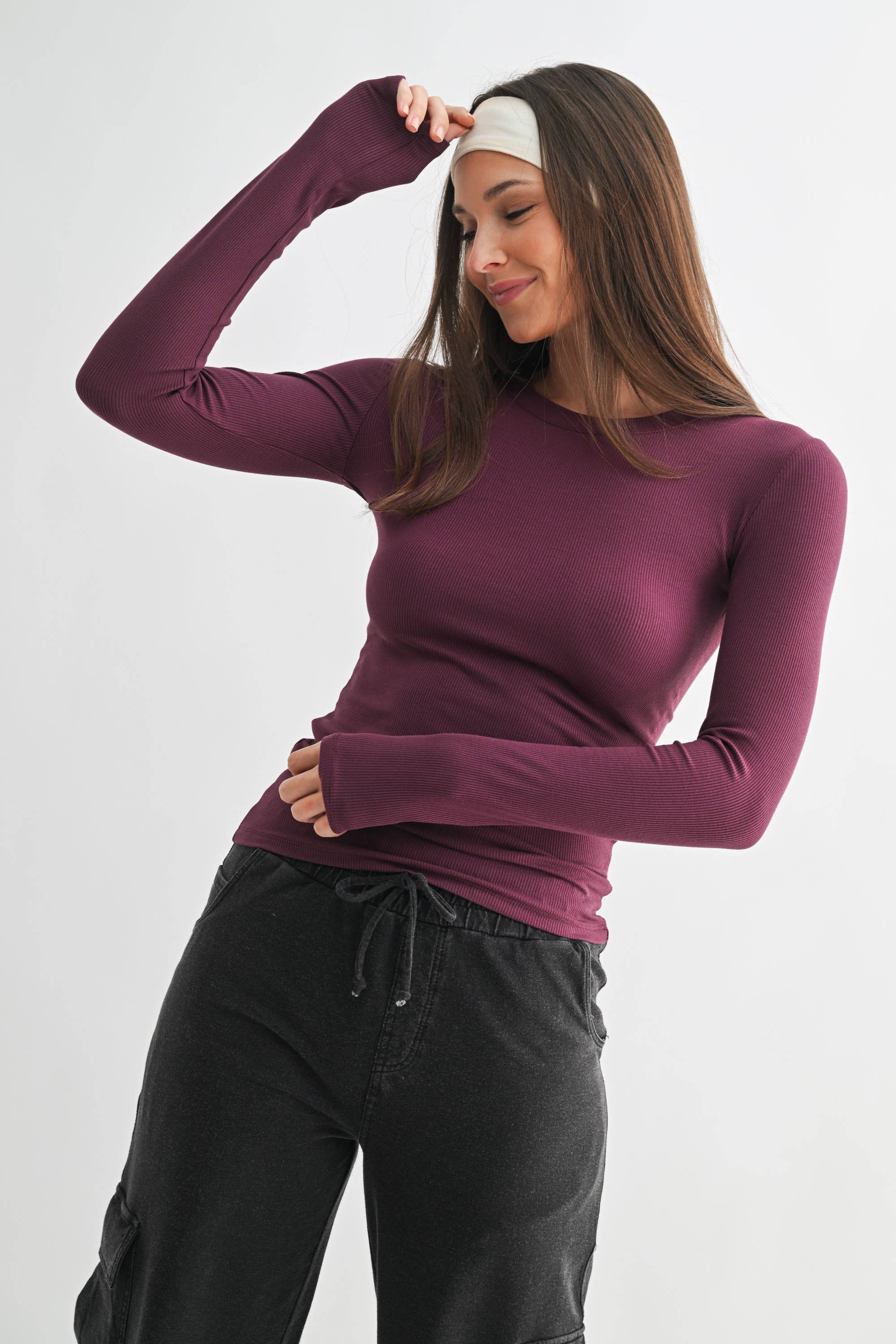 Four Way Stretch Versatile Pullover Top-Long Sleeve Tops-Krush Kandy, Women's Online Fashion Boutique Located in Phoenix, Arizona (Scottsdale Area)