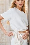 Cinch Me Up Drawstring Crop Tee-Tops-Krush Kandy, Women's Online Fashion Boutique Located in Phoenix, Arizona (Scottsdale Area)