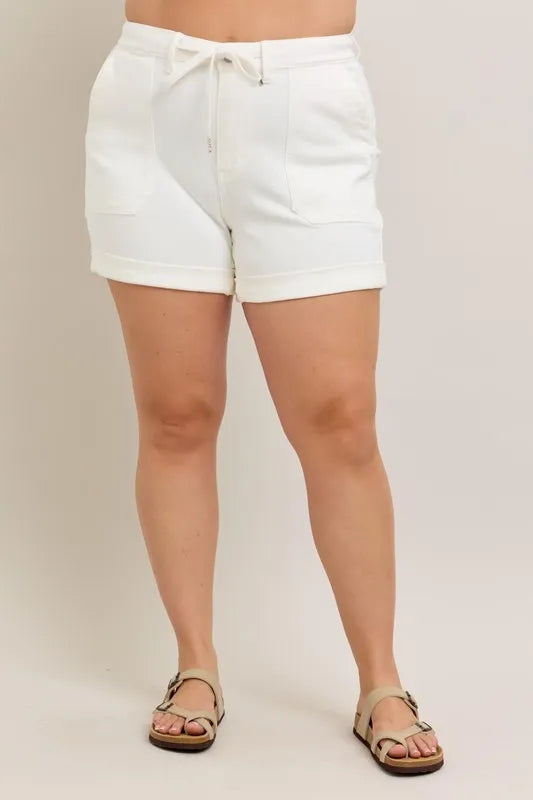 Judy Blue High Waist Cuff Denim Shorts-Denim-Krush Kandy, Women's Online Fashion Boutique Located in Phoenix, Arizona (Scottsdale Area)