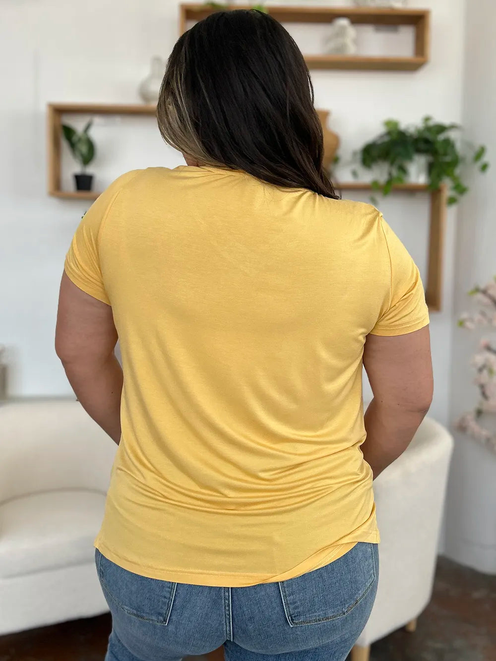 Basic Bae Essential V-Neck Bamboo Top-Tops-Krush Kandy, Women's Online Fashion Boutique Located in Phoenix, Arizona (Scottsdale Area)