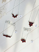 Amber, Turquoise & Crystal Small Necklaces-Necklaces-Krush Kandy, Women's Online Fashion Boutique Located in Phoenix, Arizona (Scottsdale Area)