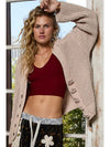 POL Long Sleeve Exaggerated Button Sweater Cardigan-Cardigans-Krush Kandy, Women's Online Fashion Boutique Located in Phoenix, Arizona (Scottsdale Area)