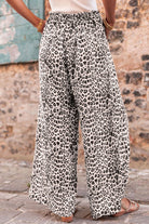 Leopard Drawstring Wide Leg Pants-Pants-Krush Kandy, Women's Online Fashion Boutique Located in Phoenix, Arizona (Scottsdale Area)