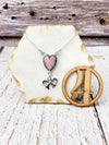 Heart Slab & Bow Necklace-Necklaces-Krush Kandy, Women's Online Fashion Boutique Located in Phoenix, Arizona (Scottsdale Area)