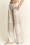 Mineral Wash Color Block Wide-leg Lounge Pants-Pants-Krush Kandy, Women's Online Fashion Boutique Located in Phoenix, Arizona (Scottsdale Area)