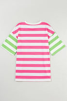 Candy Striped Pocket Tee-Tops-Krush Kandy, Women's Online Fashion Boutique Located in Phoenix, Arizona (Scottsdale Area)