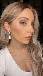 STERLING SILVER SLAB DANGLE DROP EARRING-Drop Earrings-Krush Kandy, Women's Online Fashion Boutique Located in Phoenix, Arizona (Scottsdale Area)