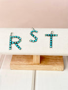 Sign Here Initial Stone Pendant MADE TO ORDER-Squash Blossom Necklaces-Krush Kandy, Women's Online Fashion Boutique Located in Phoenix, Arizona (Scottsdale Area)