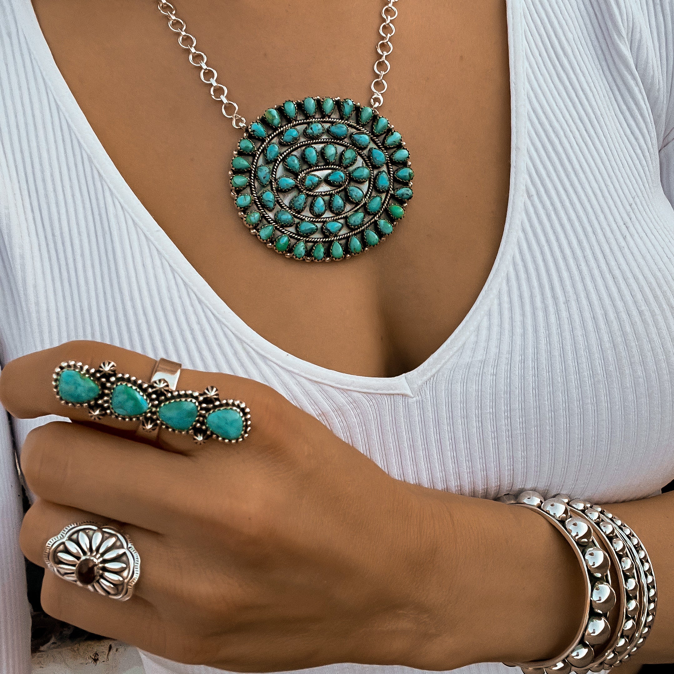 Big Momma Concho Necklace | Krush Exclusive!-Necklaces-Krush Kandy, Women's Online Fashion Boutique Located in Phoenix, Arizona (Scottsdale Area)