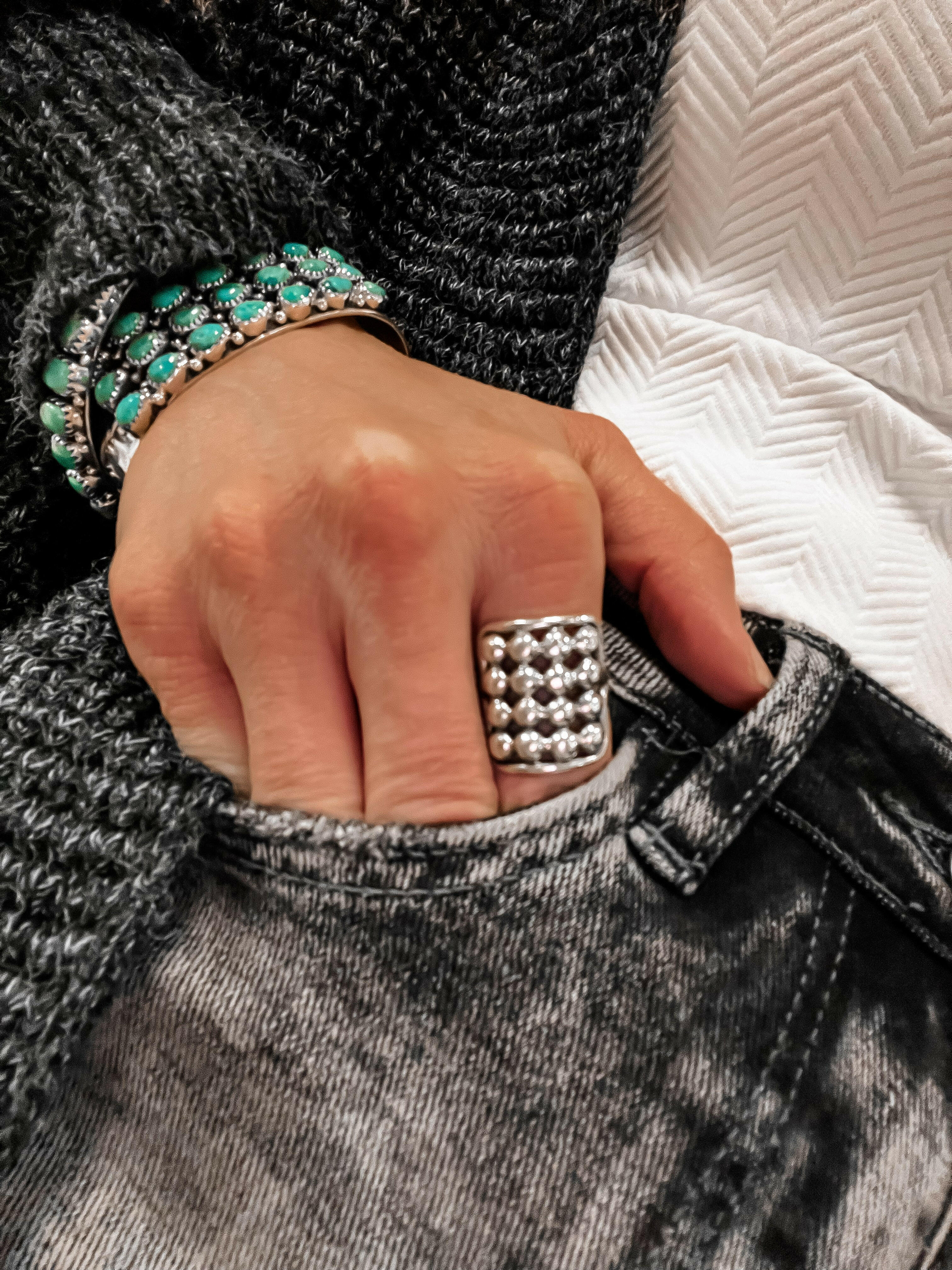 Sterling Silver Ball Stud Ring MADE TO ORDER-Statement Rings-Krush Kandy, Women's Online Fashion Boutique Located in Phoenix, Arizona (Scottsdale Area)