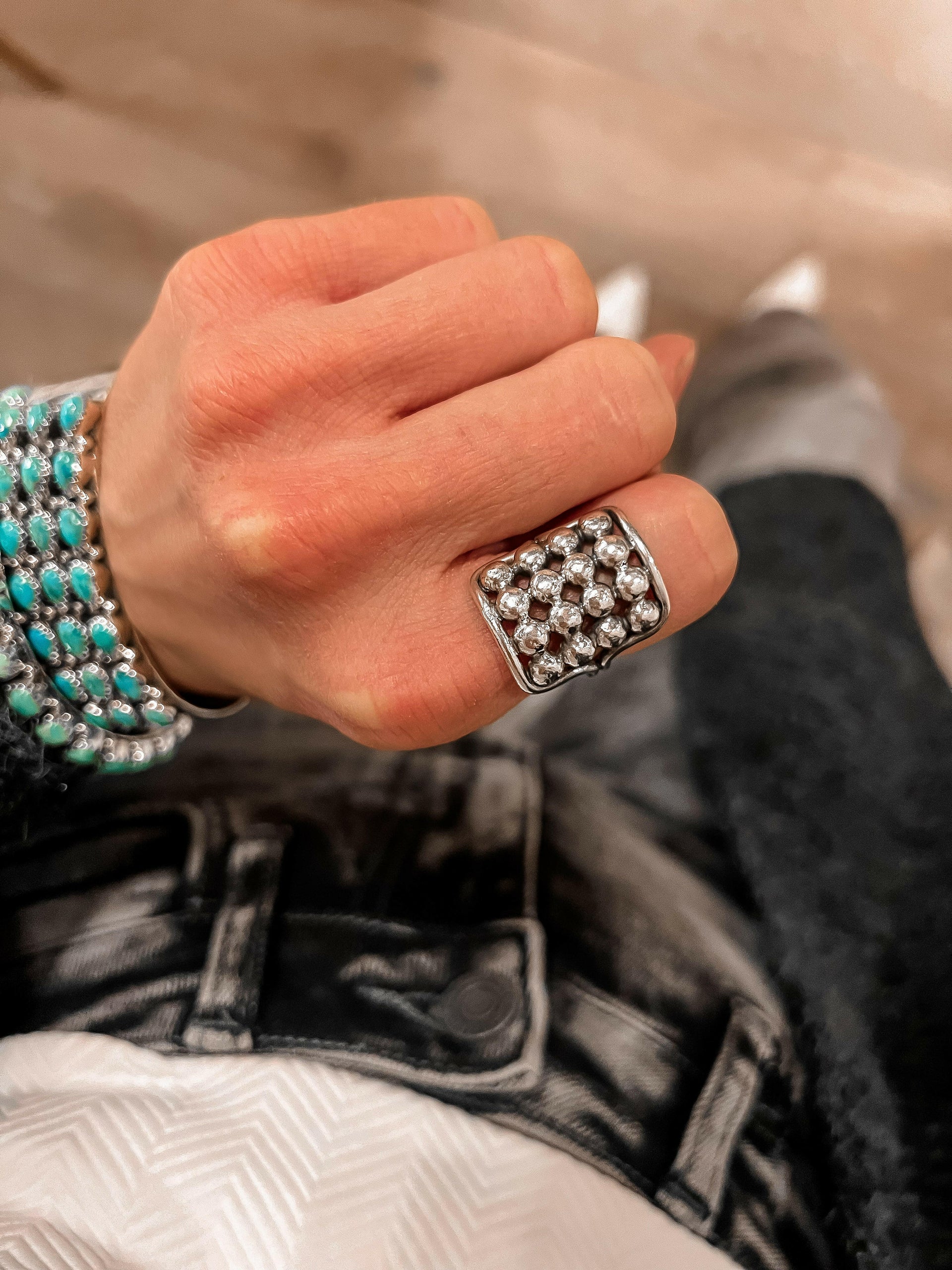 Sterling Silver Ball Stud Ring MADE TO ORDER-Statement Rings-Krush Kandy, Women's Online Fashion Boutique Located in Phoenix, Arizona (Scottsdale Area)