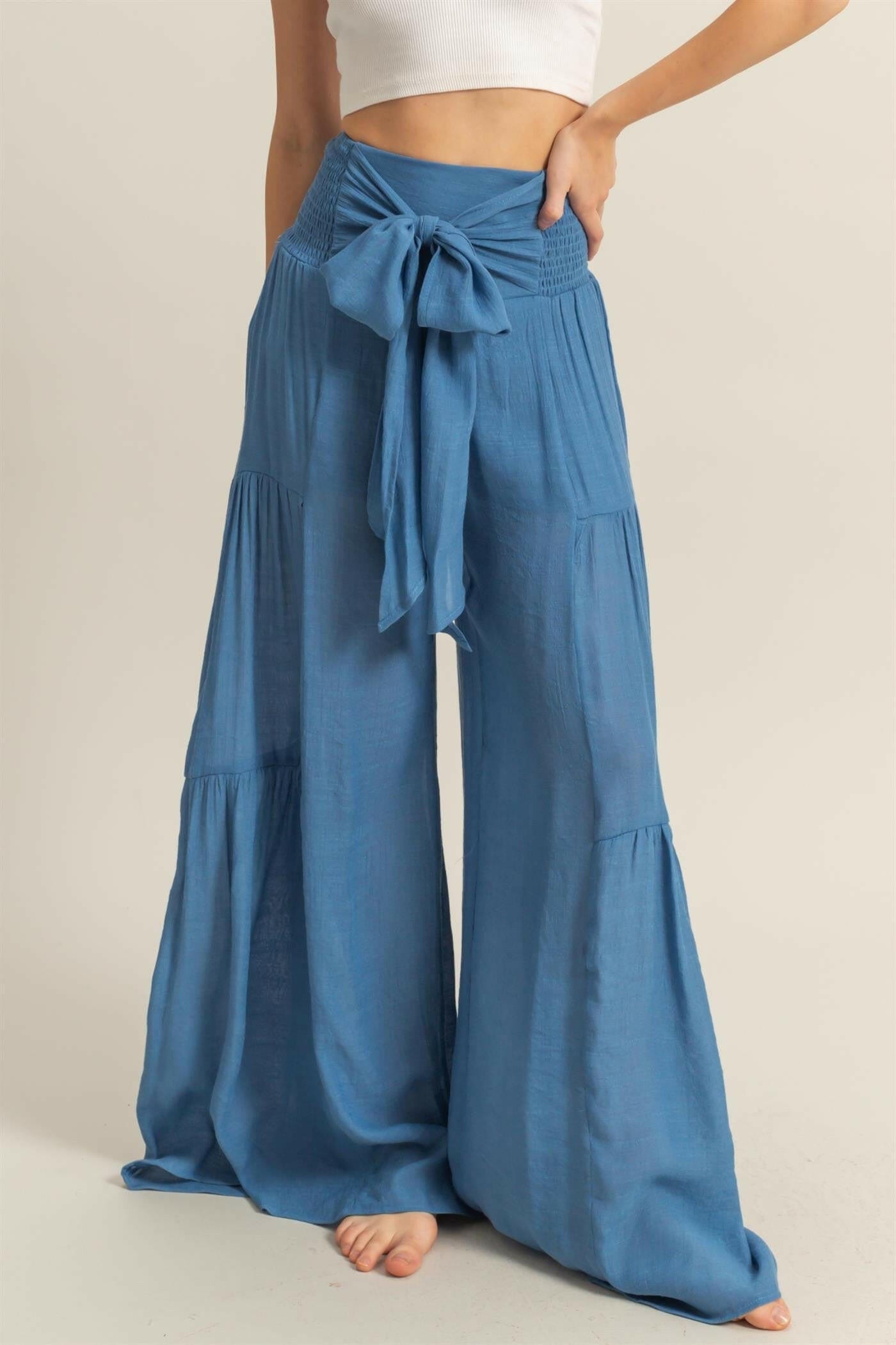 Boho Breeze Tiered Palazzo Pants S-3X-Pants-Krush Kandy, Women's Online Fashion Boutique Located in Phoenix, Arizona (Scottsdale Area)