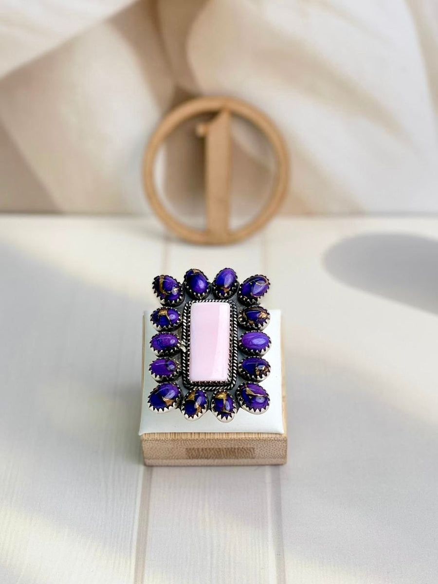 Berry Clusters Rings Pink Conch & Berry Dahlia Mama Cluster Rings – Krush Kandy