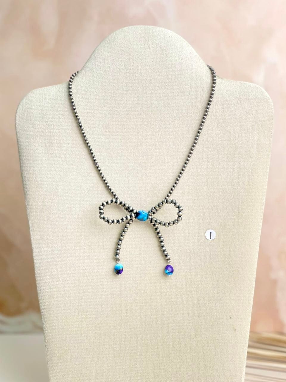 Desert Pearl & Multi Dahlia Bow Necklaces-Necklaces-Krush Kandy, Women's Online Fashion Boutique Located in Phoenix, Arizona (Scottsdale Area)