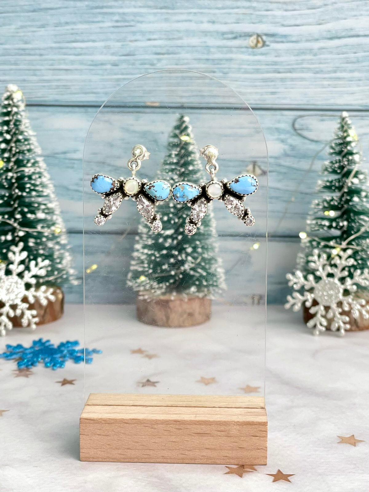 Winter Frost Bow Studs-Earrings-Krush Kandy, Women's Online Fashion Boutique Located in Phoenix, Arizona (Scottsdale Area)