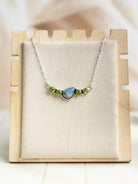 Celestial Spring Moonstone Tilted Pear Bar Necklace-Necklaces-Krush Kandy, Women's Online Fashion Boutique Located in Phoenix, Arizona (Scottsdale Area)