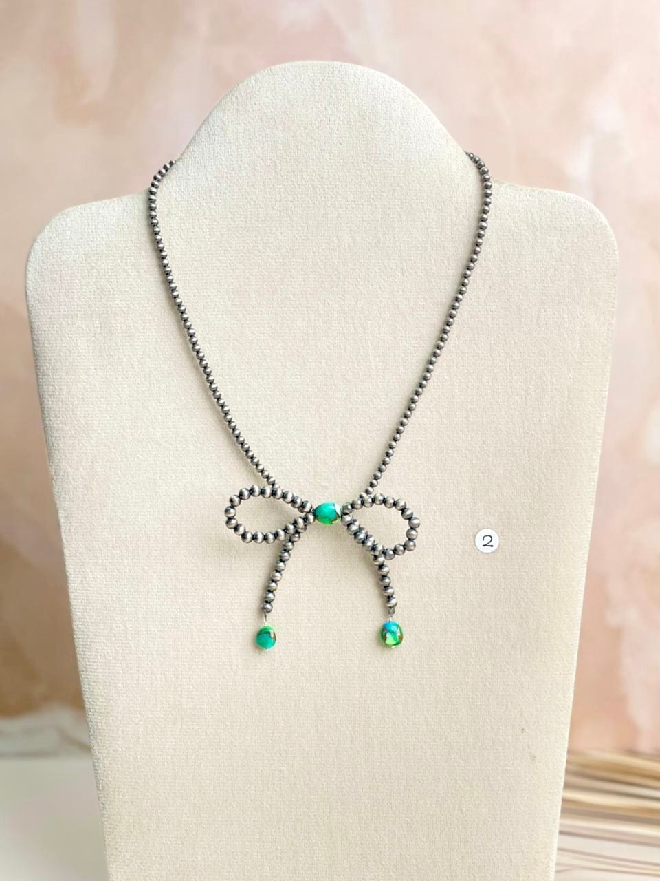 Desert Pearl & Multi Dahlia Bow Necklaces-Necklaces-Krush Kandy, Women's Online Fashion Boutique Located in Phoenix, Arizona (Scottsdale Area)