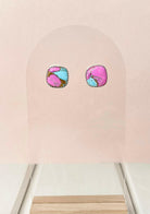 Cotton Candy Slab Studs Bno. 28-Earrings-Krush Kandy, Women's Online Fashion Boutique Located in Phoenix, Arizona (Scottsdale Area)