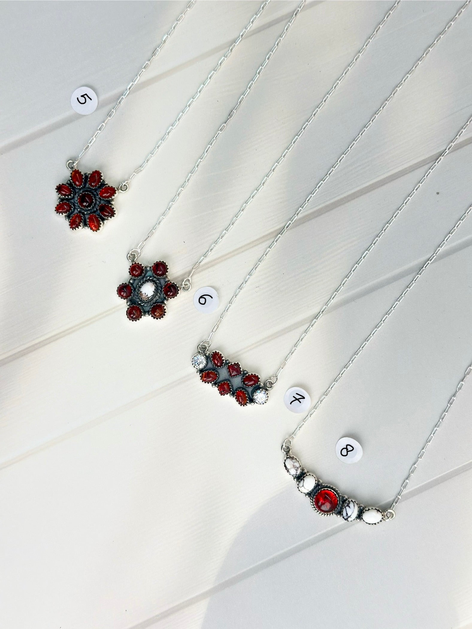 Amber, Turquoise & Crystal Dainty Necklaces-Necklaces-Krush Kandy, Women's Online Fashion Boutique Located in Phoenix, Arizona (Scottsdale Area)