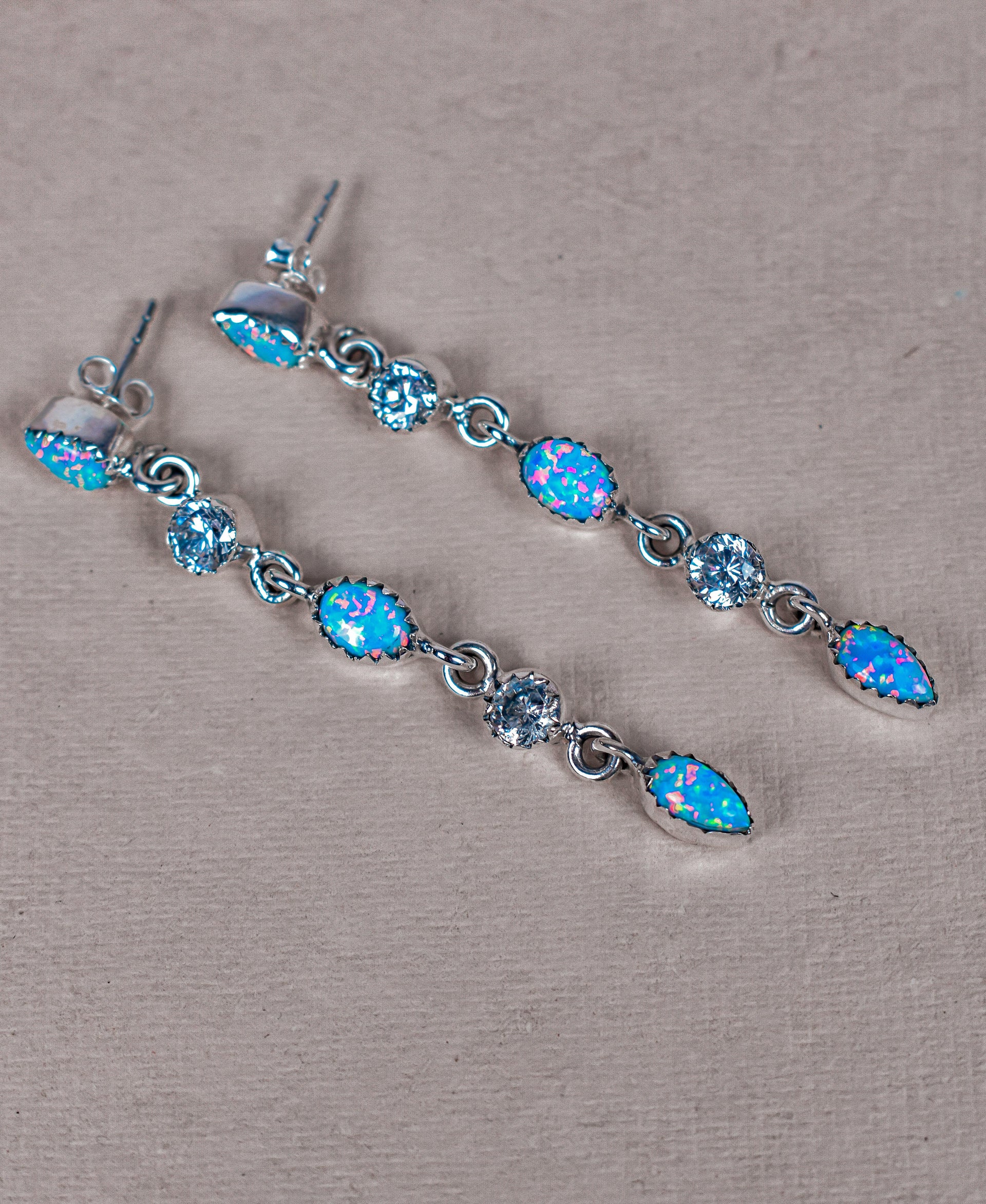 Triple Double Dangle Earrings-Drop Earrings-Krush Kandy, Women's Online Fashion Boutique Located in Phoenix, Arizona (Scottsdale Area)