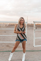 Take Your Time Striped Draped Tank | S-2X, 2 Colors-Tanks-Krush Kandy, Women's Online Fashion Boutique Located in Phoenix, Arizona (Scottsdale Area)