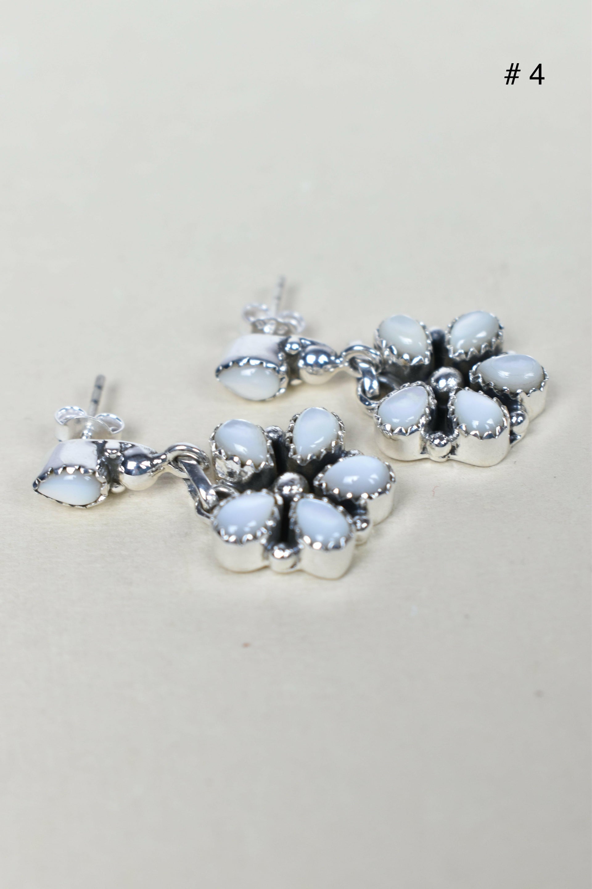 Pentapetal Post Sterling Silver Earrings-Drop Earrings-Krush Kandy, Women's Online Fashion Boutique Located in Phoenix, Arizona (Scottsdale Area)