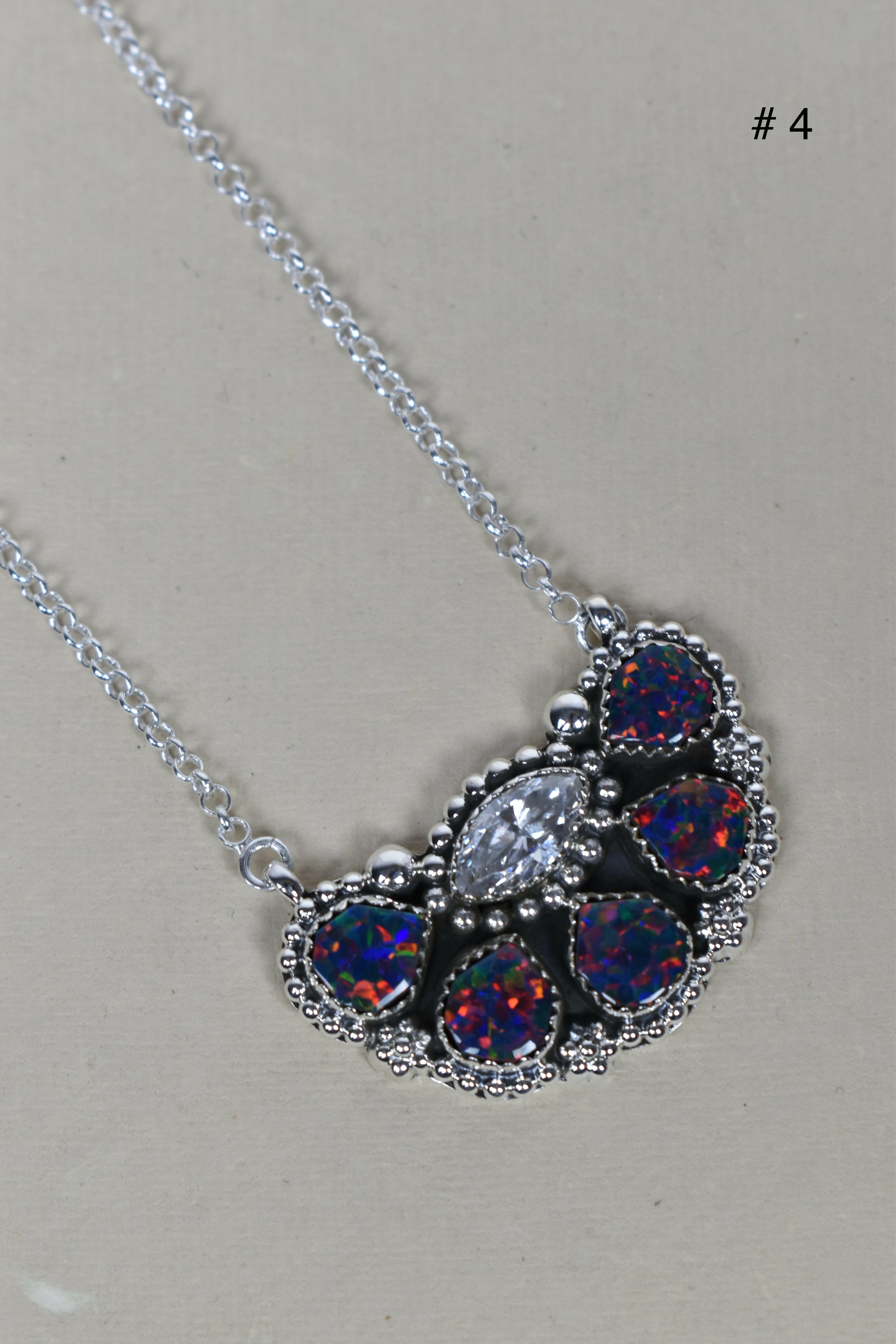 Paw Pad CZ & Stone Necklace-Pendant Necklaces-Krush Kandy, Women's Online Fashion Boutique Located in Phoenix, Arizona (Scottsdale Area)