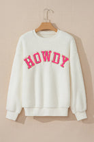 Howdy Sherpa Sweatshirt-Sweatshirt-Krush Kandy, Women's Online Fashion Boutique Located in Phoenix, Arizona (Scottsdale Area)