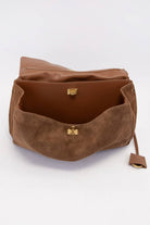 Genuine Suede Turn-Lock Satchel-handbags-Krush Kandy, Women's Online Fashion Boutique Located in Phoenix, Arizona (Scottsdale Area)