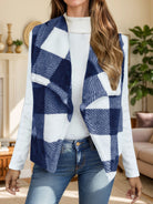 Plaid Open Front Vest Coat-Krush Kandy, Women's Online Fashion Boutique Located in Phoenix, Arizona (Scottsdale Area)