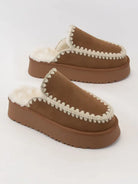 Platformed Fur Shearling Slip-On Slide-Slippers-Krush Kandy, Women's Online Fashion Boutique Located in Phoenix, Arizona (Scottsdale Area)