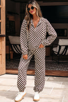 Checkered Lounge Set-Loungewear-Krush Kandy, Women's Online Fashion Boutique Located in Phoenix, Arizona (Scottsdale Area)