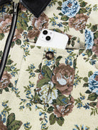 Floral Print Zip Up Contrast Collared Jacket-Jacket-Krush Kandy, Women's Online Fashion Boutique Located in Phoenix, Arizona (Scottsdale Area)