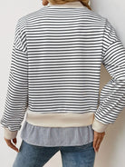 Perfee Faux Layered Striped Long Sleeve Sweatshirt-Long Sleeve Tops-Krush Kandy, Women's Online Fashion Boutique Located in Phoenix, Arizona (Scottsdale Area)