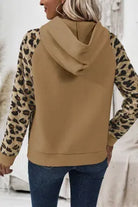 Chic French Beige Leopard Patchwork Raglan Hoodie-Hoodies-Krush Kandy, Women's Online Fashion Boutique Located in Phoenix, Arizona (Scottsdale Area)
