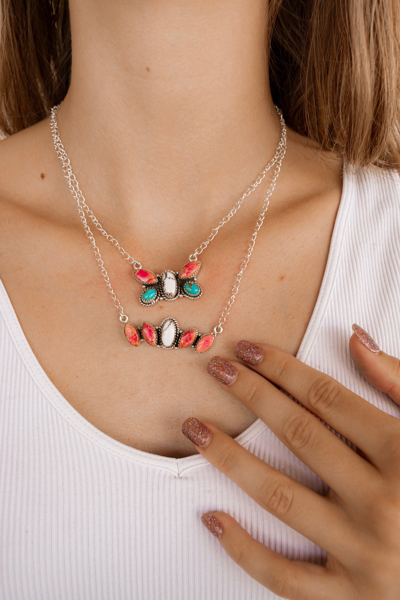 Fiery Blossom Jasper Necklaces-Necklaces-Krush Kandy, Women's Online Fashion Boutique Located in Phoenix, Arizona (Scottsdale Area)