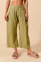 SO ME Mid Rise Wide Leg Chino Pants With Pockets-Pants-Krush Kandy, Women's Online Fashion Boutique Located in Phoenix, Arizona (Scottsdale Area)