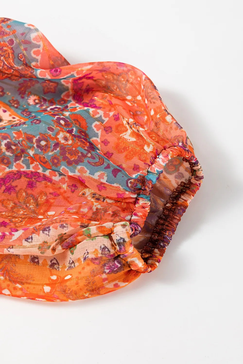 Tied Printed Balloon Sleeve Mini Dress-dresses-Krush Kandy, Women's Online Fashion Boutique Located in Phoenix, Arizona (Scottsdale Area)