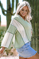 Stylish Striped V-Neck Knit Top-Tops-Krush Kandy, Women's Online Fashion Boutique Located in Phoenix, Arizona (Scottsdale Area)