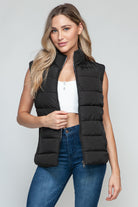 Snobbish Zip Up Turtleneck Vest with Pockets-Krush Kandy, Women's Online Fashion Boutique Located in Phoenix, Arizona (Scottsdale Area)