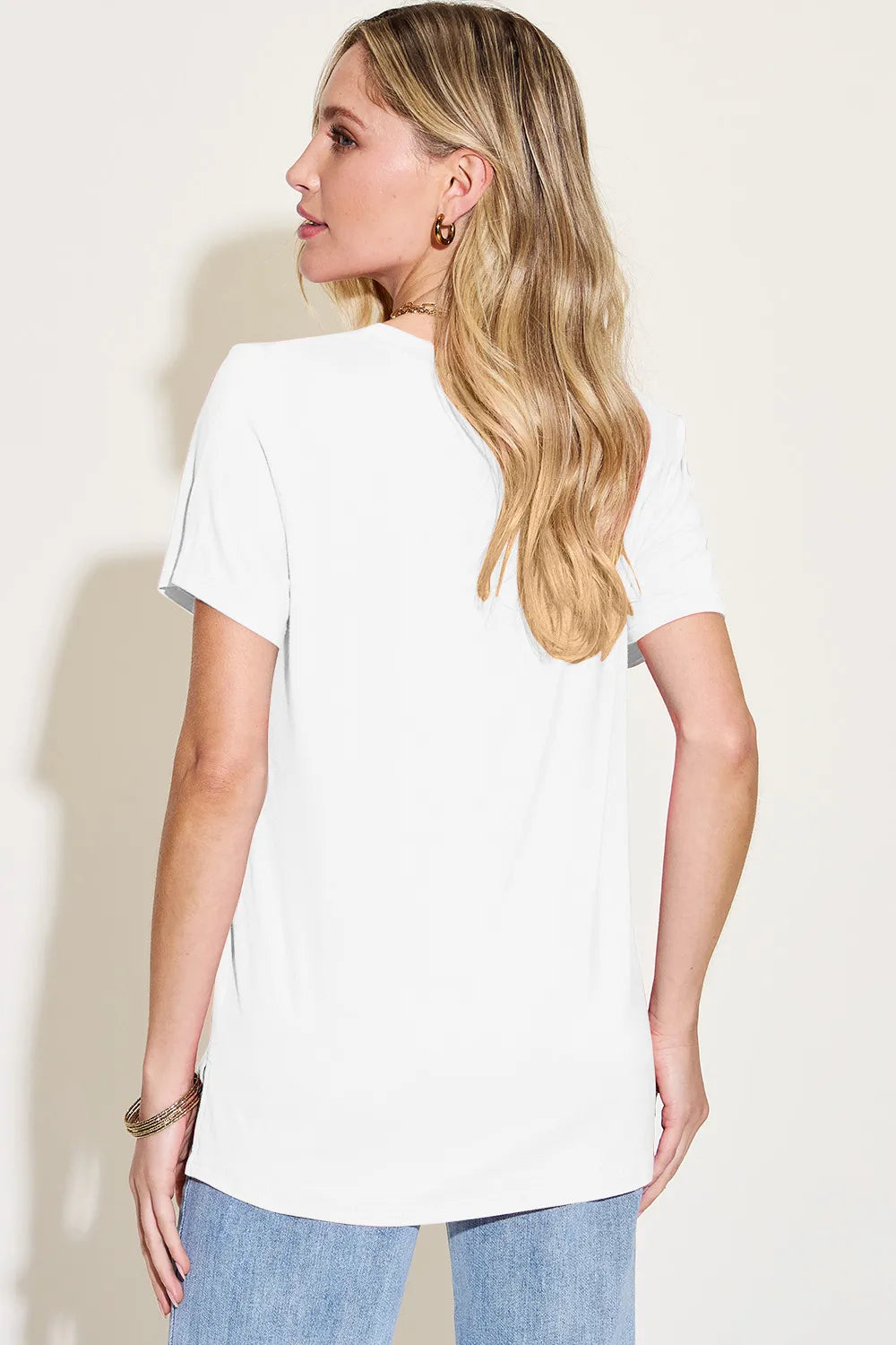 Basic Bae Essential V-Neck Bamboo Top-Tops-Krush Kandy, Women's Online Fashion Boutique Located in Phoenix, Arizona (Scottsdale Area)