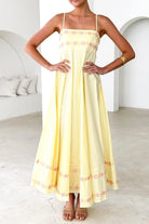 Floral Embroidered Spaghetti Strap Maxi Dress-Dresses-Krush Kandy, Women's Online Fashion Boutique Located in Phoenix, Arizona (Scottsdale Area)