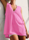 Side Slit V-Neck Tank-Tanks-Krush Kandy, Women's Online Fashion Boutique Located in Phoenix, Arizona (Scottsdale Area)